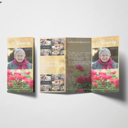 Floral Tri Fold Funeral Program Template Funeral Pamphlet Site Floral Tri Fold Funeral Program Template Funeral Pamphlet Site