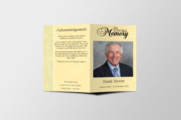 Professional Funeral Program Template - Funeral Pamphlet Site