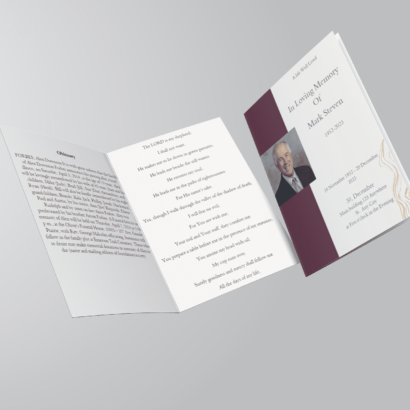 How to edit funeral pamphlet